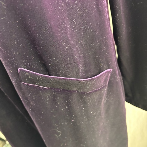 Anthropologie Skies are Blue ~ Plush Velvet Duster Coat in Dark Plum M - Picture 10 of 14